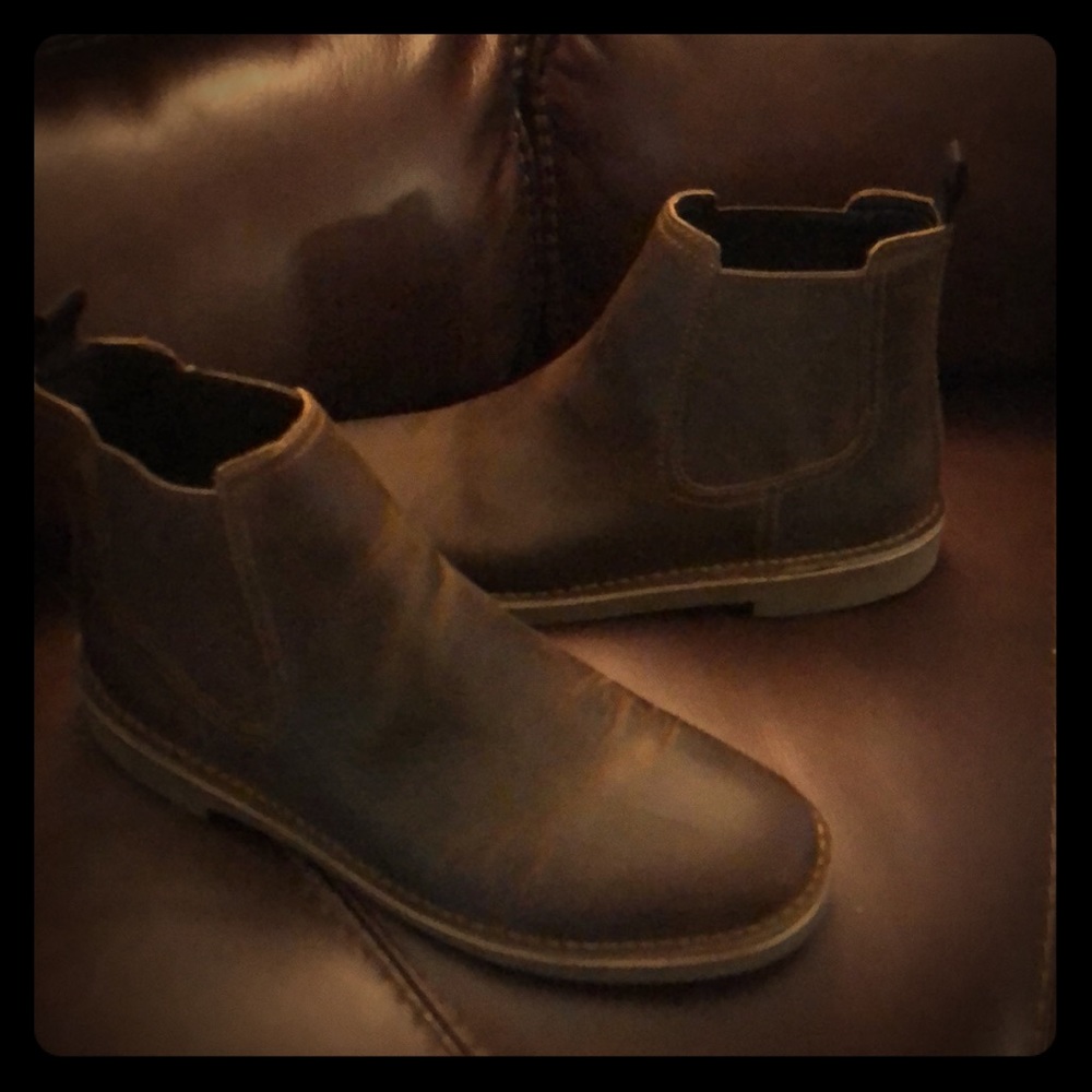 Clark’s dark brown leather boots